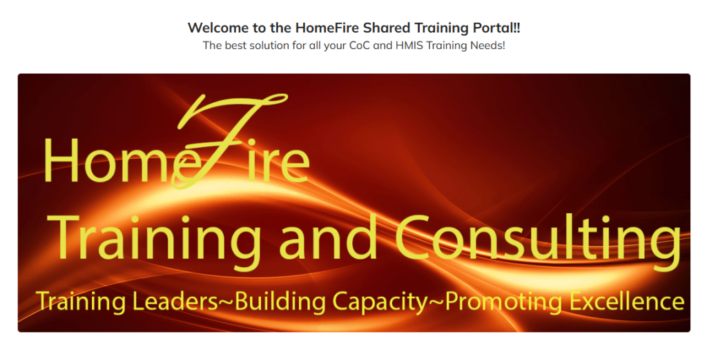 screenshot of Homefire talentLMS portal